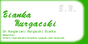 bianka murgacski business card